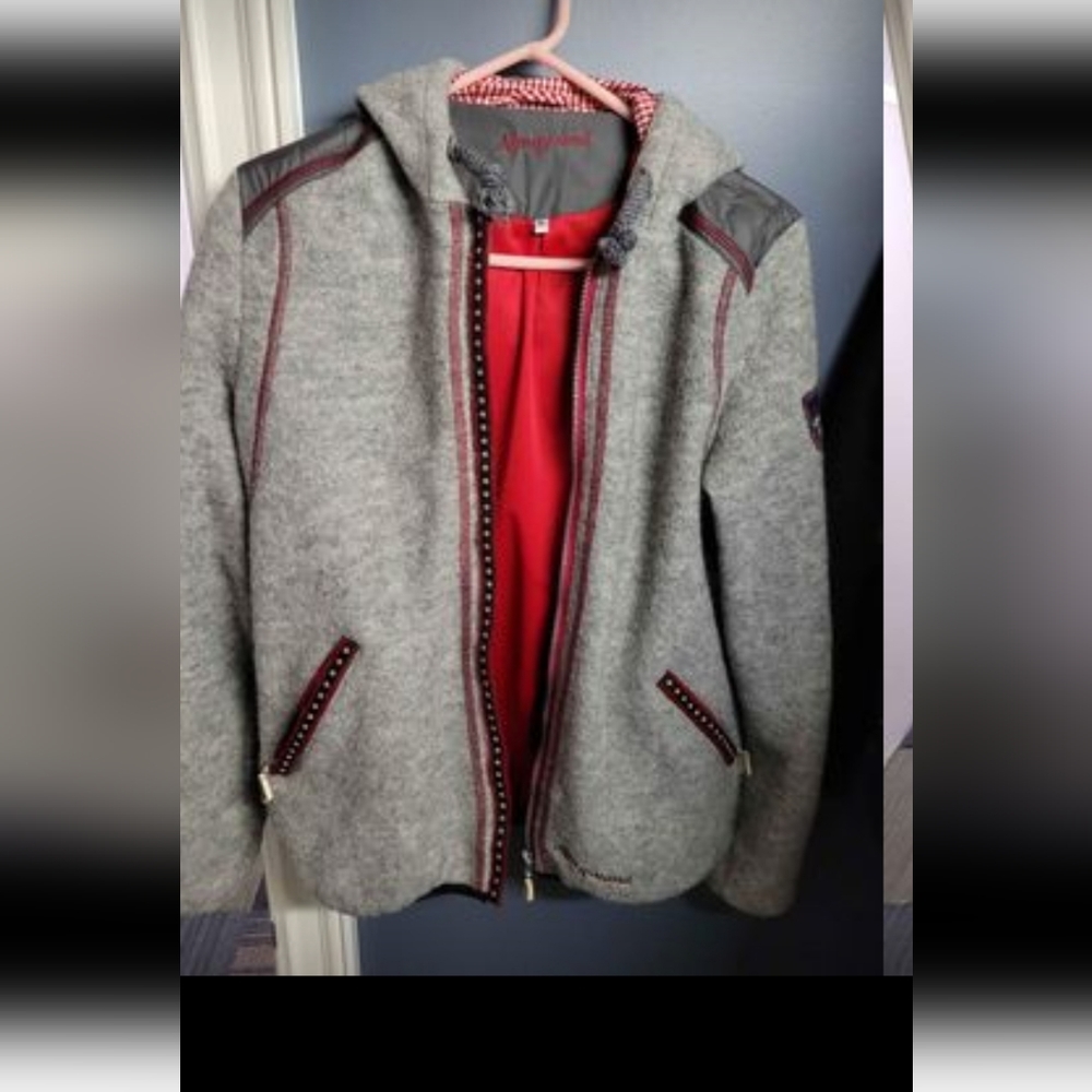 Algmwand Women's wool/hooded ski jacket
